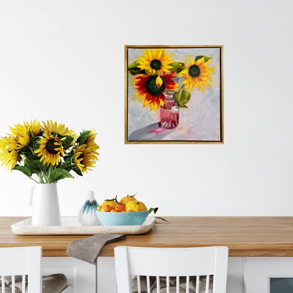 Sunflowers in Pink Vase #1 - 3